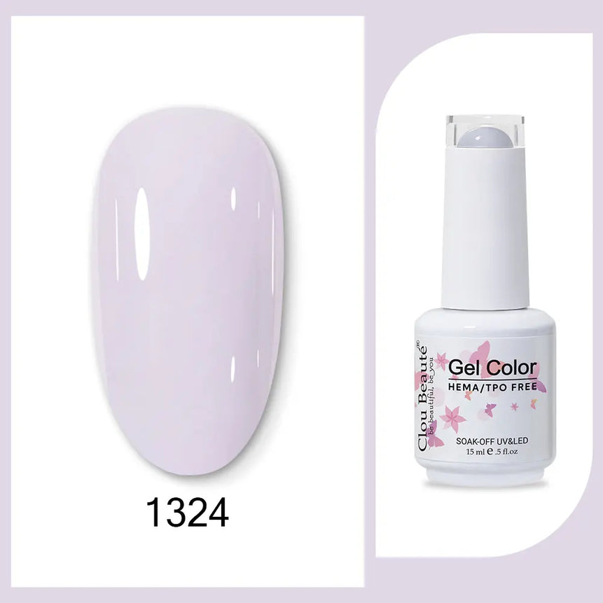 Clou Beaute 15ml Red Black White Green Neon Gel Nail Polish Base Top Coat Velvet Top 400 Colors Semi Permanent Gel Nail Varnish