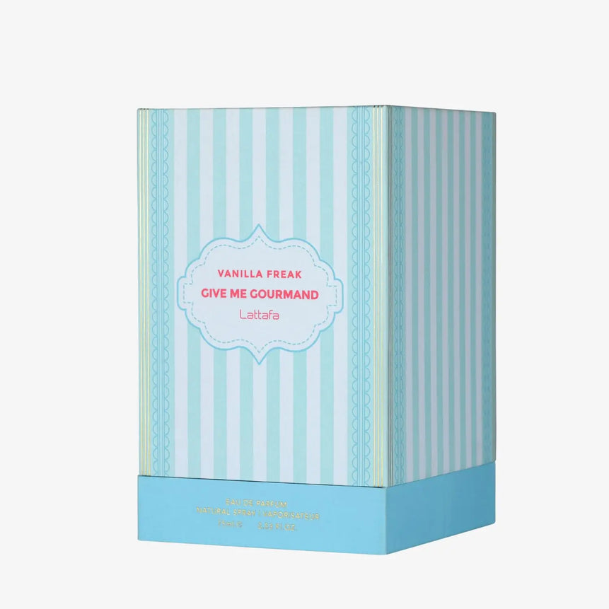 Lattafa Vanilla Freak Eau de Parfum, Give me Gourmand Collection, Unisex, Spray Form, 75ml, Vanilla Caramel Scent, Woody Notes,