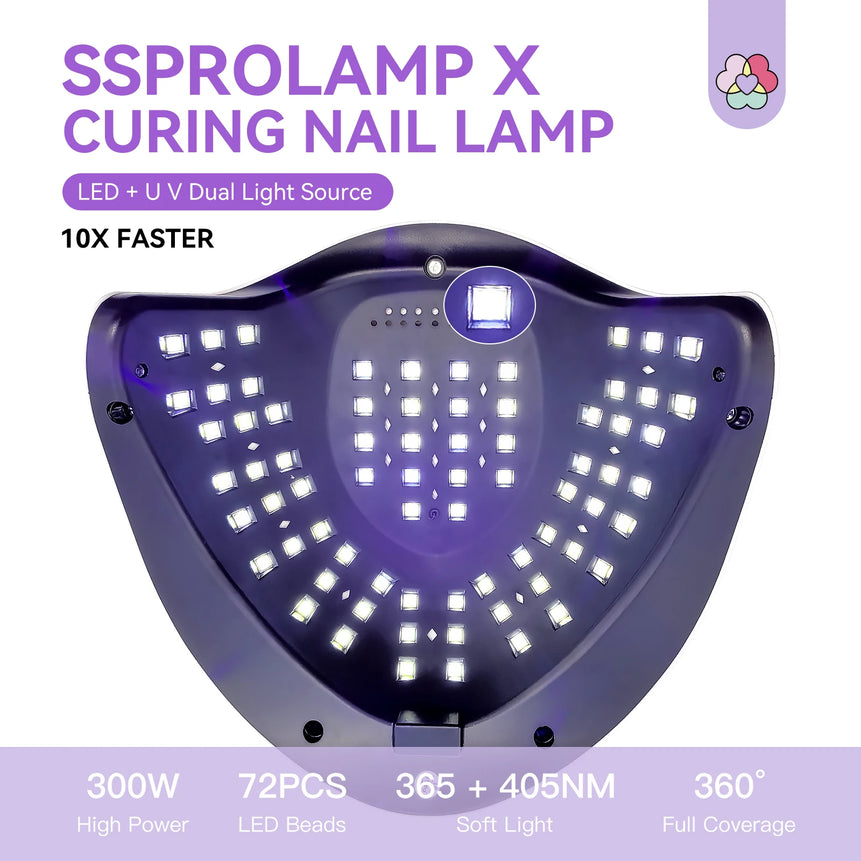 SAVILAND UV LED Nail Lamp 300W Nail Curing Lamps For Home Salon Powerful LED Drying Lamps For All Gel Polish Nail Equipment