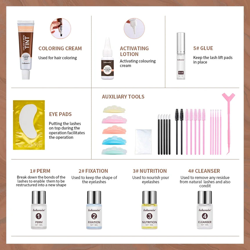 Lash Lift and Tint Kit Professional Eyelash Lifting Calia Perming Lashes Tint Brow Dye Eyes Makeup Tools