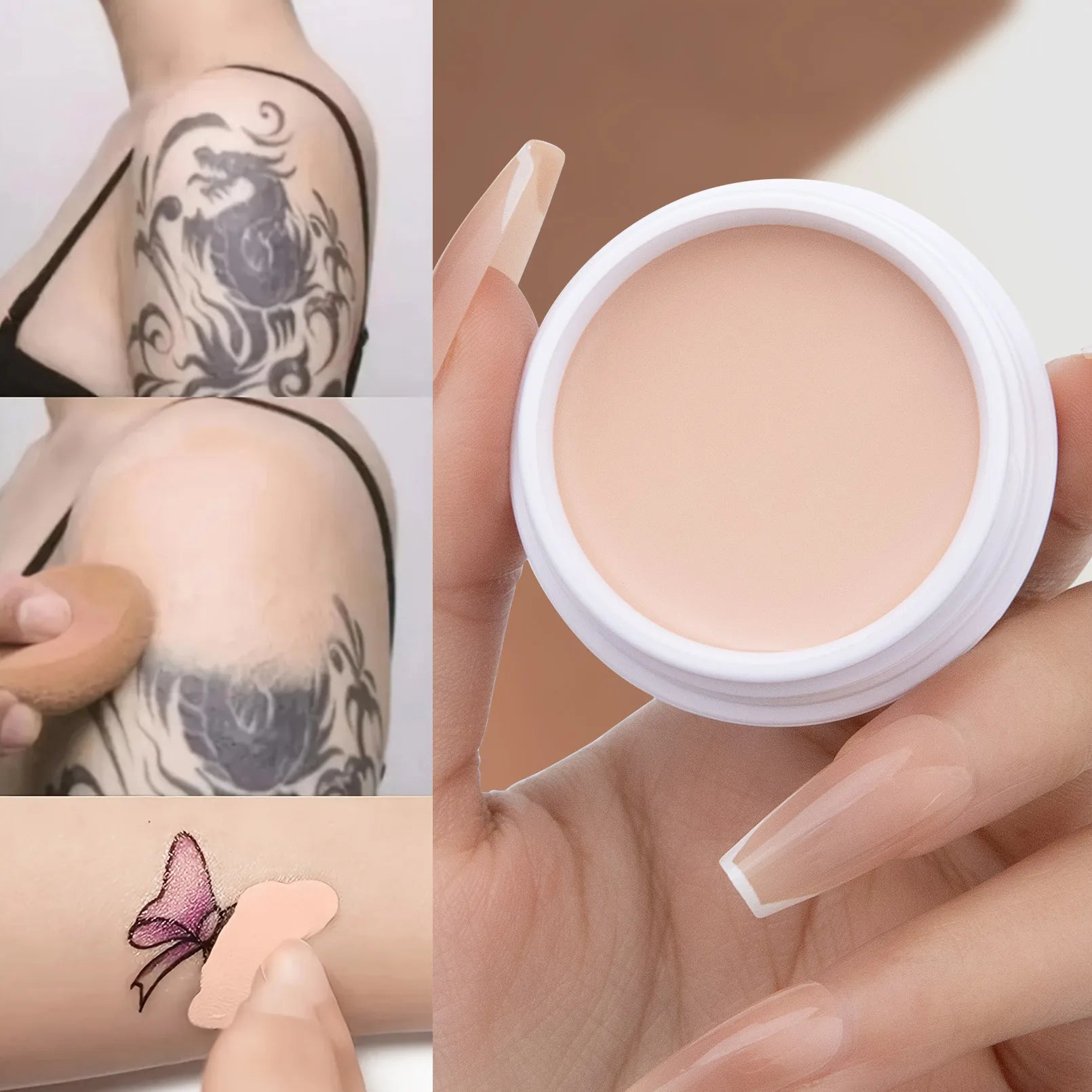 Full Coverage Concealer-waterproof,for Covers Skin Blemishes and Wrinkles and Tattoos,Regulates Skin Tone,Face Concealer Makeup