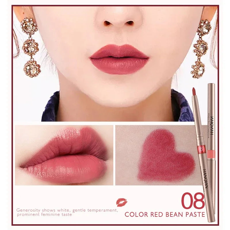 Automatic Rotary Lip Liner Easy Makeup Colour Lipstick Pencil Waterproof Long-lasting Matte Lipsticks Portable Girls Cosmetics