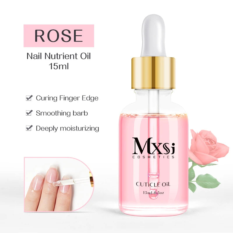 15ML Dried Flower Cuticle Nutrient Oil Nourish Restore Damaged Nails Vitamin Nail Polish Care Oil Soften Moisturizes Strength