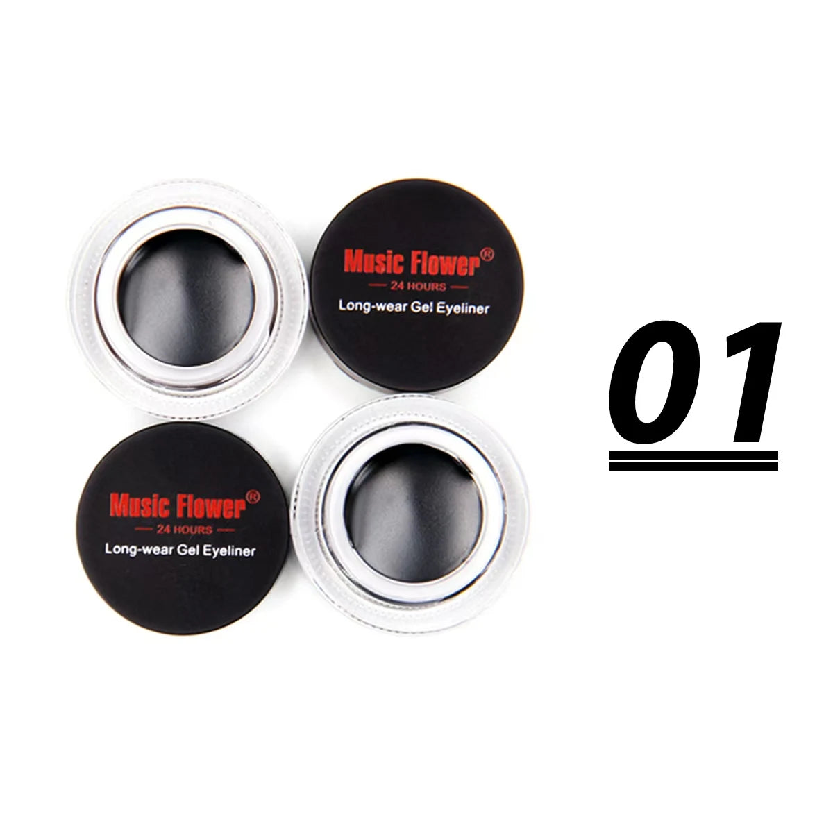 1Pc Waterproof Eyebrow & Eyeliner Gel Set with Brush,Smooth, Long-Lasting Color for All Skin Types