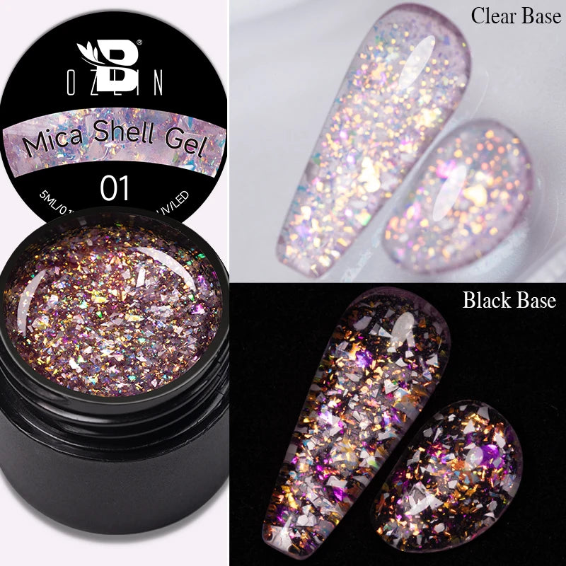 AWStorG 7.5ML Golden Gradient Cat Eye Magnetic Gel Sparkling Glitter Nail Polish Semi Permanent UV Nail Art No Need Base Color