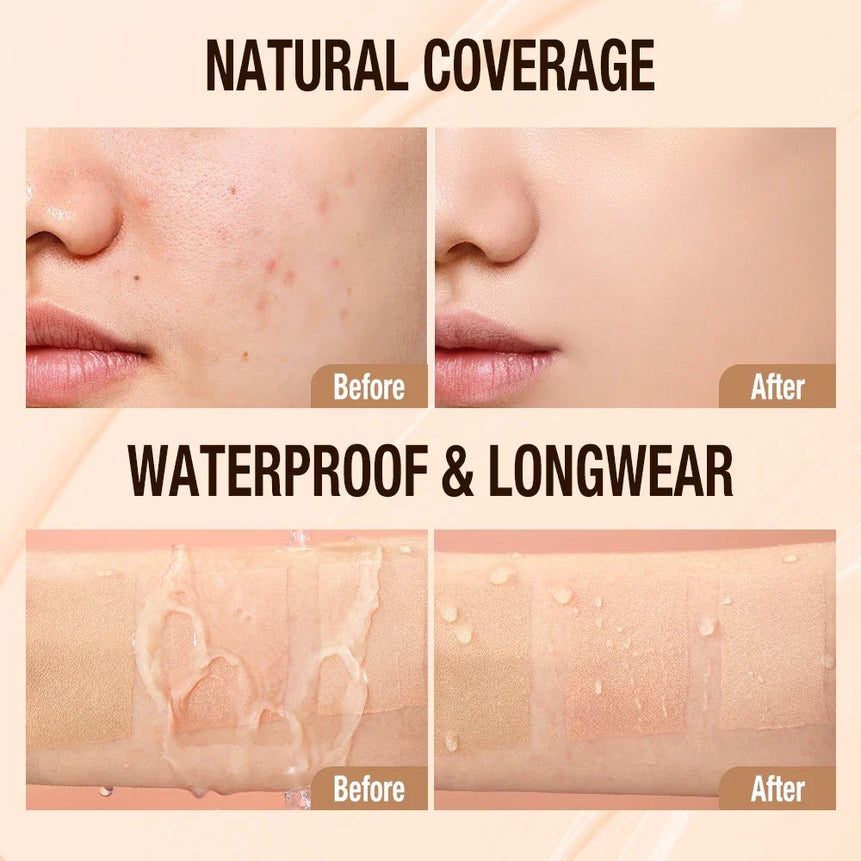 O.TWO.O Liquid Foundation Cream for Face 30ml High Coverage Makeup Base SPF30 Waterproof Concealer Makeup Foundation