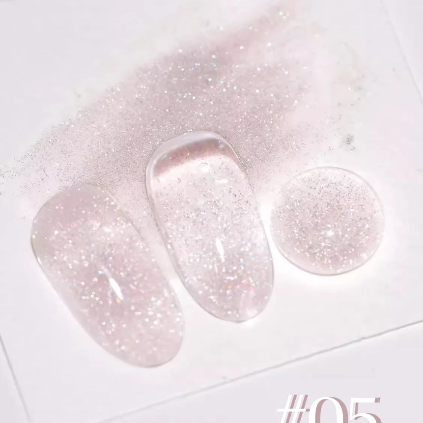 MIANEL1-12pcs 12ML Pink Blue White Green Series With Explosive Glitter Gel Nail Polish, Popular Yun Brocade Diamond Gel Polish