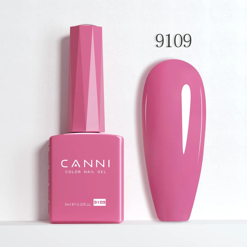 9ml CANNI HEMA/TPO FREE Nude Pink Color Nail Gel Polish Full Coverage Semi Permanent Long Wear Top Coat Venalisa Gel Varnish