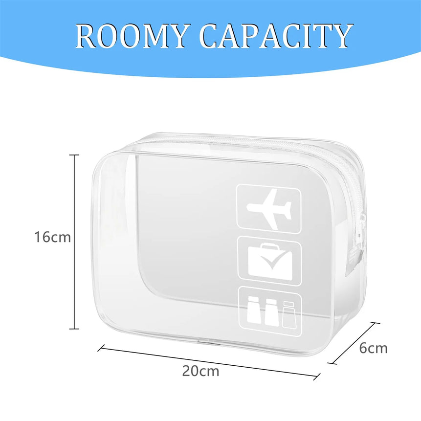1pc Clear Toiletry TSA Approved Travel Bag Travel Carry On, Airport Aviation Accessories Compliant Bag, Quart Size Women's and M