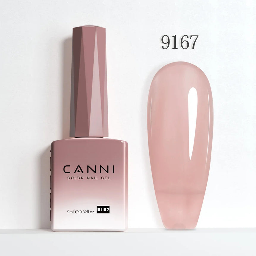 CANNI 9ml Nail Gel Polish HEMA TPO FREE Transparent Jelly Color Nude Pink French SoakOff UV LED Varnish Lacquer Milky White DIY