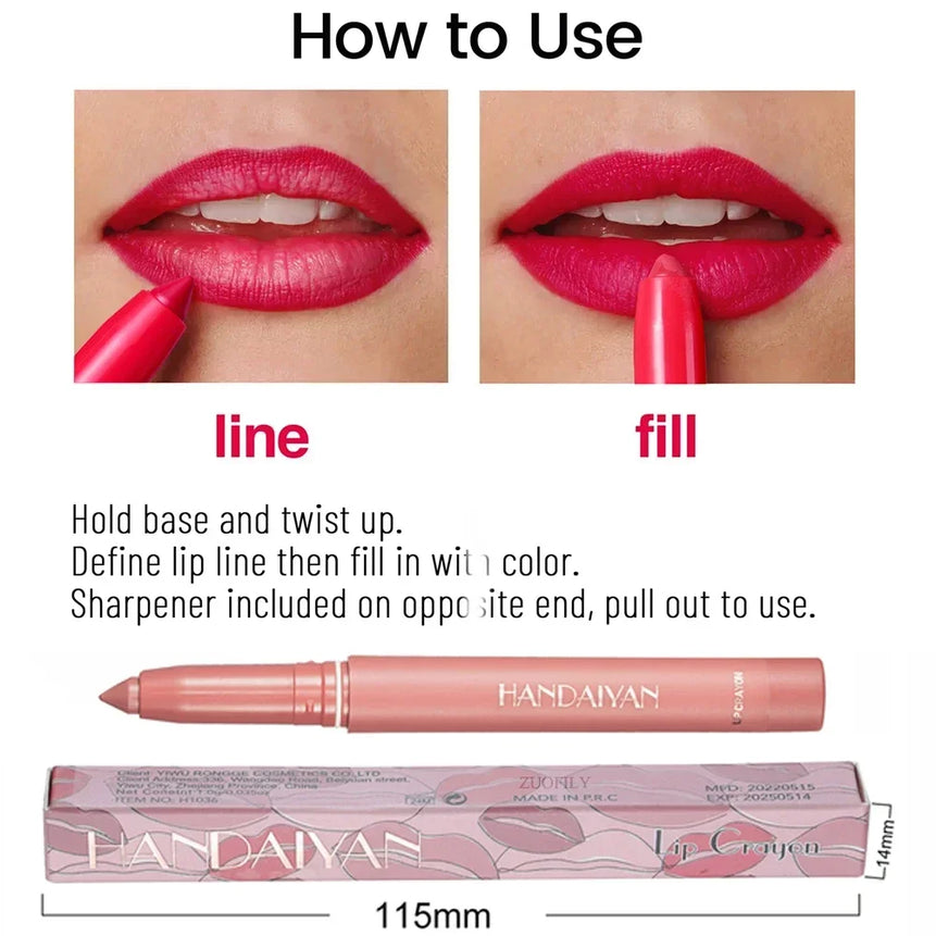12 Colors Velvet Matte Lipsticks Waterproof Long Lasting Nude 2 IN 1 Stick on-Stick Cup Lips Makeup Tint Pen Daily Makeup Tools