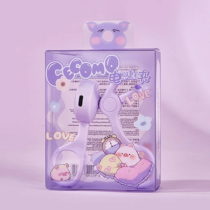 GECOMO Frameless Heated Eyelash Curler Intelligent Temperature Control Rechargeable Eyelash Long-lasting Curling Device