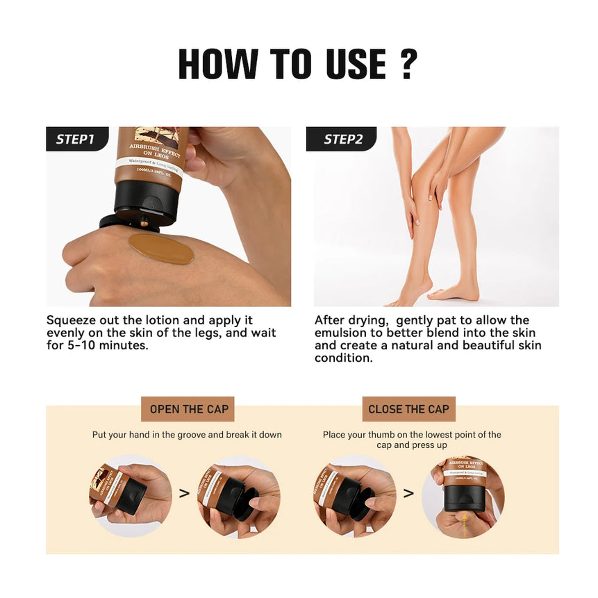 100ml Liquid Foundation | Long-Lasting, Waterproof, Anti-Transfer, Evens Skin Tone, Wheat Tan Brown Shade