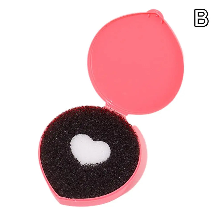Heart Shaped Makeup Brush Cleaning Box Water Free Makeup Brush Brush Cleaning Tool Cleaning Mat Box Dry Wash Box