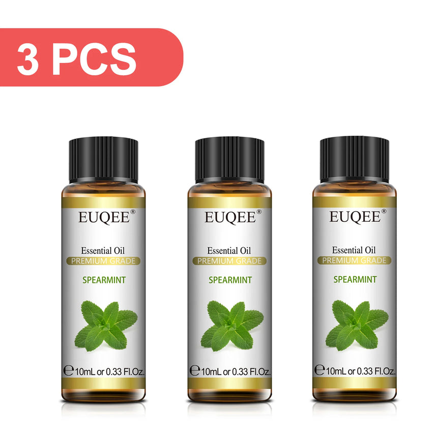 EUQEE 3PCS 10ml Pure Plant Essential Aromatherapy Oils Sandalwood Cedarwood Citronella Cinnamon Aroma for Humidifiers Diffusers
