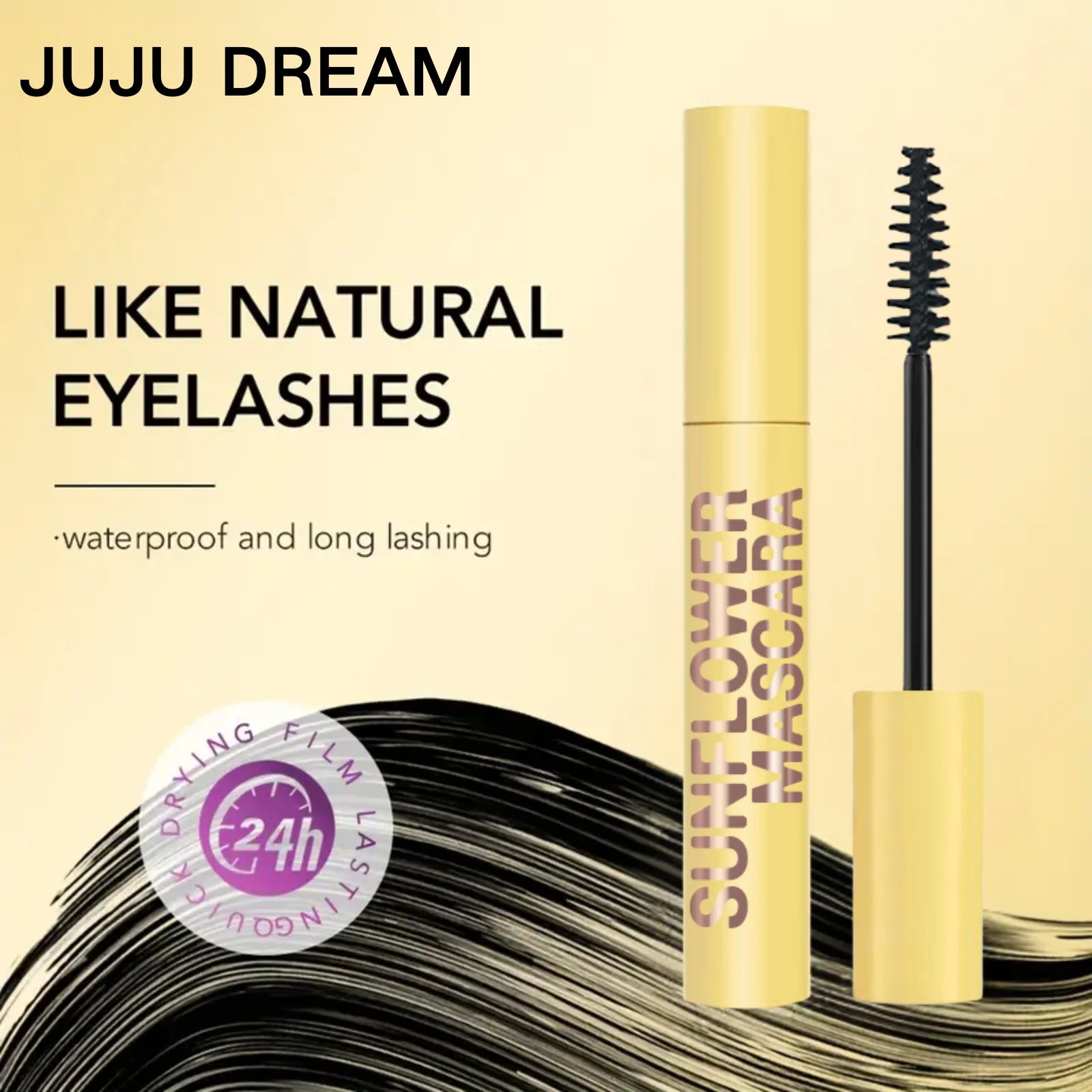 Thick & Voluminous Fiber Lash Mascara - Waterproof & Long-Lasting, Fast Drying, Curling & Lengthening Eyelashes Extension Makeup