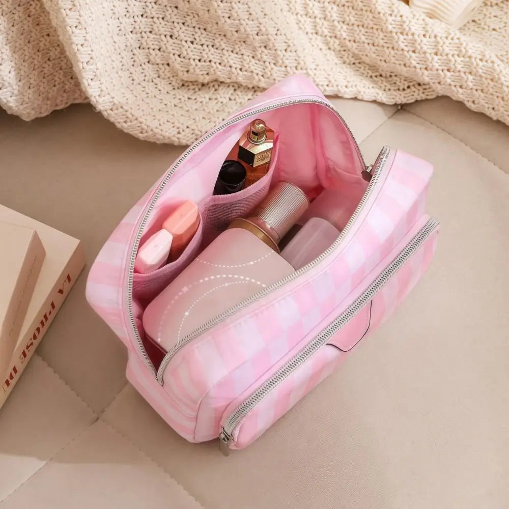 Large Capacity Handheld Makeup Bag Portable Oxford Cloth Cosmetic Storage Bag Travel Design Minimalist Style Wash Bags