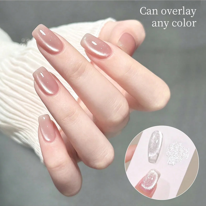 15ml Universal Silver Cat Eye Gel Polish. Glittery, Magnetic. Needs UV/LED Lamp. For Home & Salon DIY