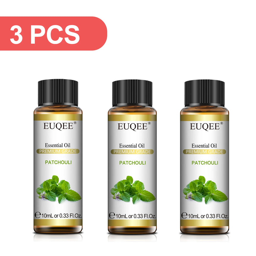 EUQEE 3PCS 10ml Pure Plant Essential Aromatherapy Oils Sandalwood Cedarwood Citronella Cinnamon Aroma for Humidifiers Diffusers