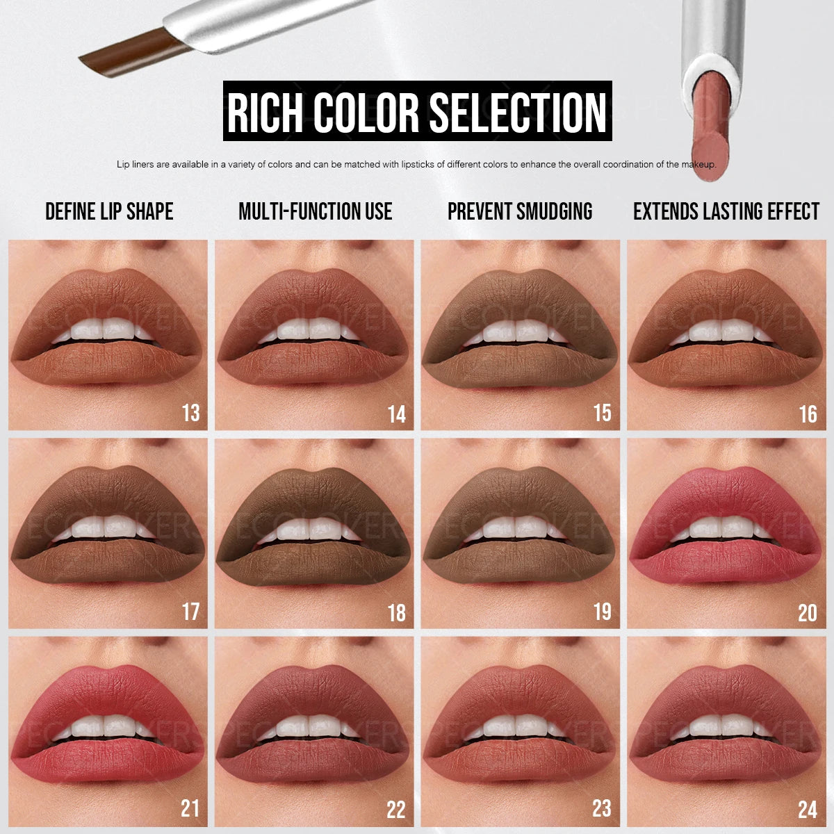 1PC Long-Lasting Waterproof Lip Liner Pen - Sweatproof Formula, Ideal for Crafting Delicate Makeup Looks