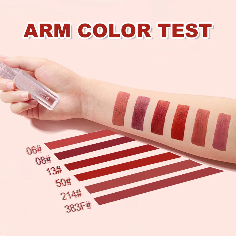 Matte Silky Velvet Lipstick, Creamy Texture, Long Lasting High Impact Color, Waterproof, Non-Stick Cup, Lip & Cheek Dual-Use,