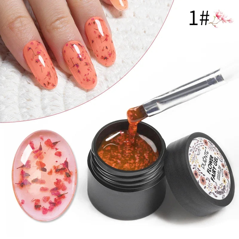 PUENTE Sparkle Platinum Gel Nail Polish 5ML Shiny Gold Silver Glitter Painting Gel Drawing Semi Permanent Varnish For Manicure