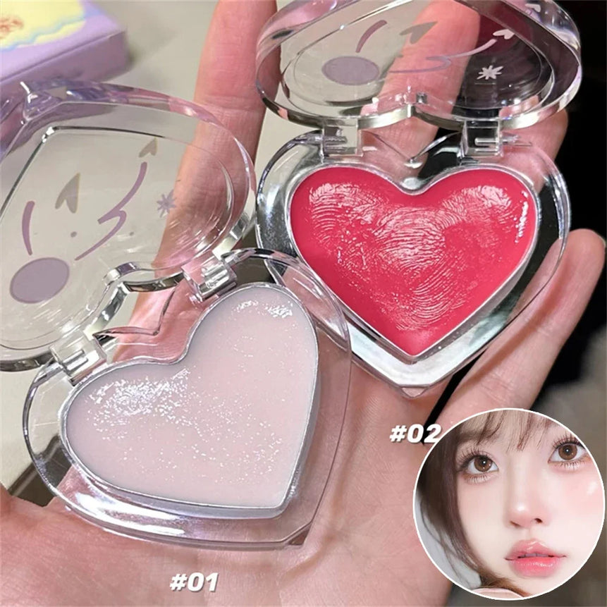 Highlighter cream for face brightening and contouring blusher highlighter stick for natural watery skin lip jelly plate cosmetic
