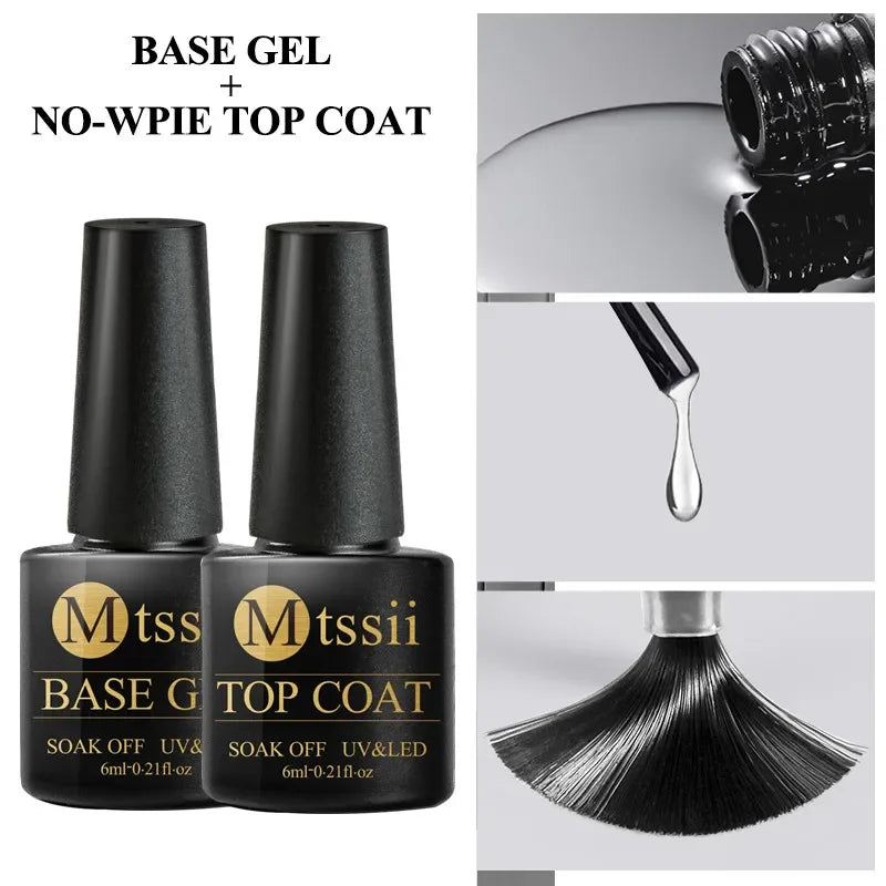 MTSSII 6PCS/Set Sparkly Red Roes Red Gel Nail Polish Shinning Nail Art LED UV Gel Varnish Nail Supplies Manicure Kit for Nails