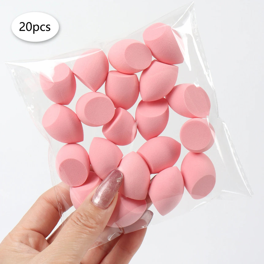20 件装 Mini Finger Puff Beauty Cosmetic Foundation Cosmetic Sponge Makeup Blender Suitable for Cream & Powder Concealer