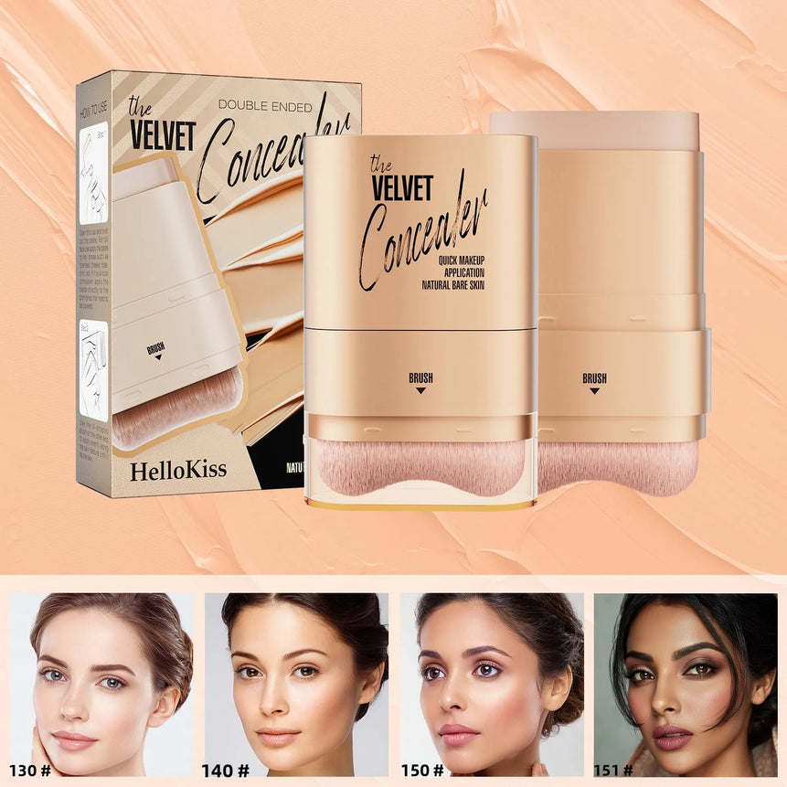 Waterproof Concealer Stick Eraser Cover Dark Circles Freckles Tattoo Lightweight 2 In 1 Brush Makeup Base Cream Moisturizing