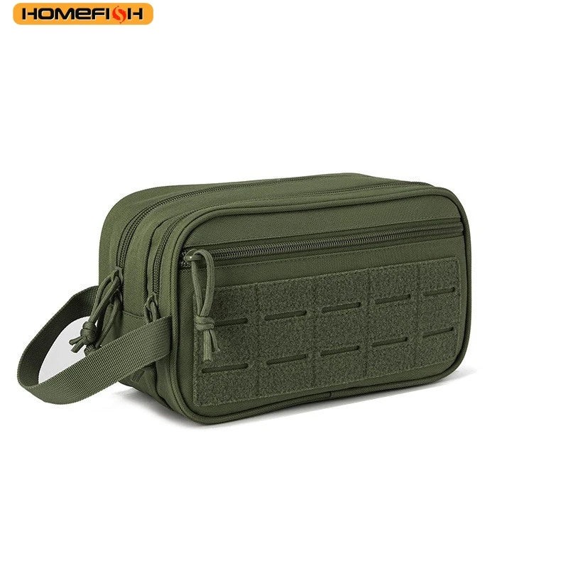 HOMEFISH Tactical Toiletry Bag For Men Hygiene Bag Tool Molle Pouches Small Dopp Kit Mens Shaving Kit Travel shower Makeup