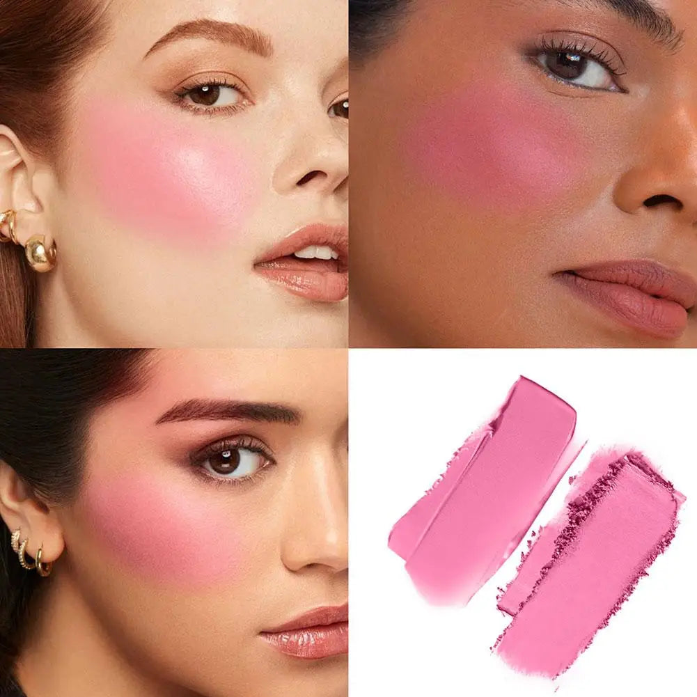 Natural Matte Contour Blush Highly Pigmented Long Lasting Dual Color Palette For A Sculpted Face And Natural Beauty Makeup Look