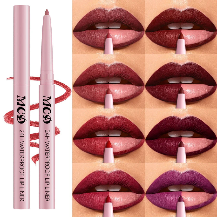 1PC Nude Brown Red Lip Liner Pencil  Outline Contour Pink Lip Tint Korean Makeup Waterproof Matte Lipstick Crayon Pen lip Balm
