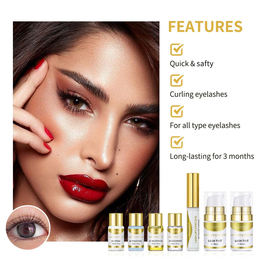 Semi Permanent Lash Lift Kit Brow Lamination Tinting Professional Eyelash Perm Enhancing Dye Makeup Beauty Essential
