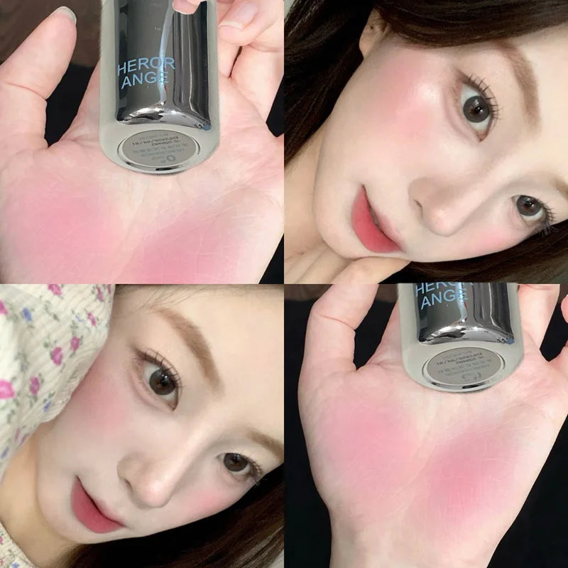 Korean Liquid Powder Blusher Natural Enhancement Color Low Saturation Matte Multi-purpose Powder Blusher Liquid Water Gloss