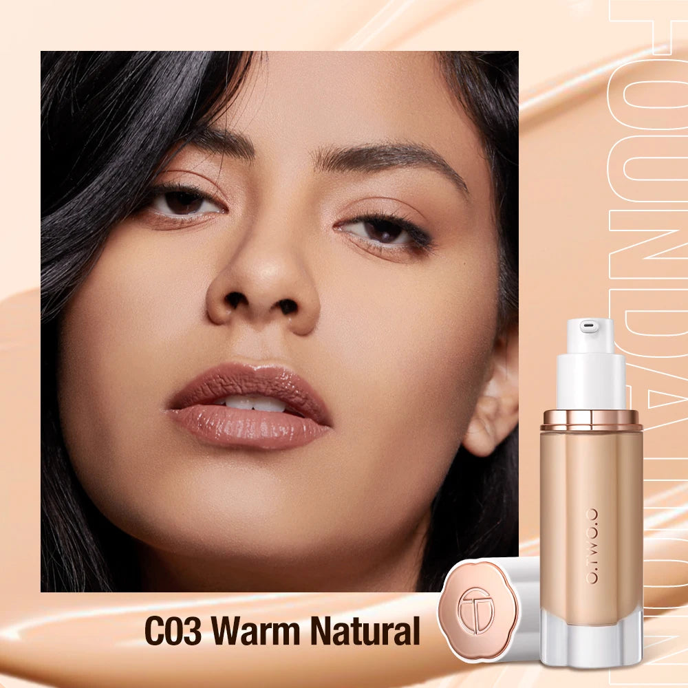 30ml Liquid Foundation Cream, Full Coverage, SPF30, Waterproof, Long-Lasting Matte Base Makeup