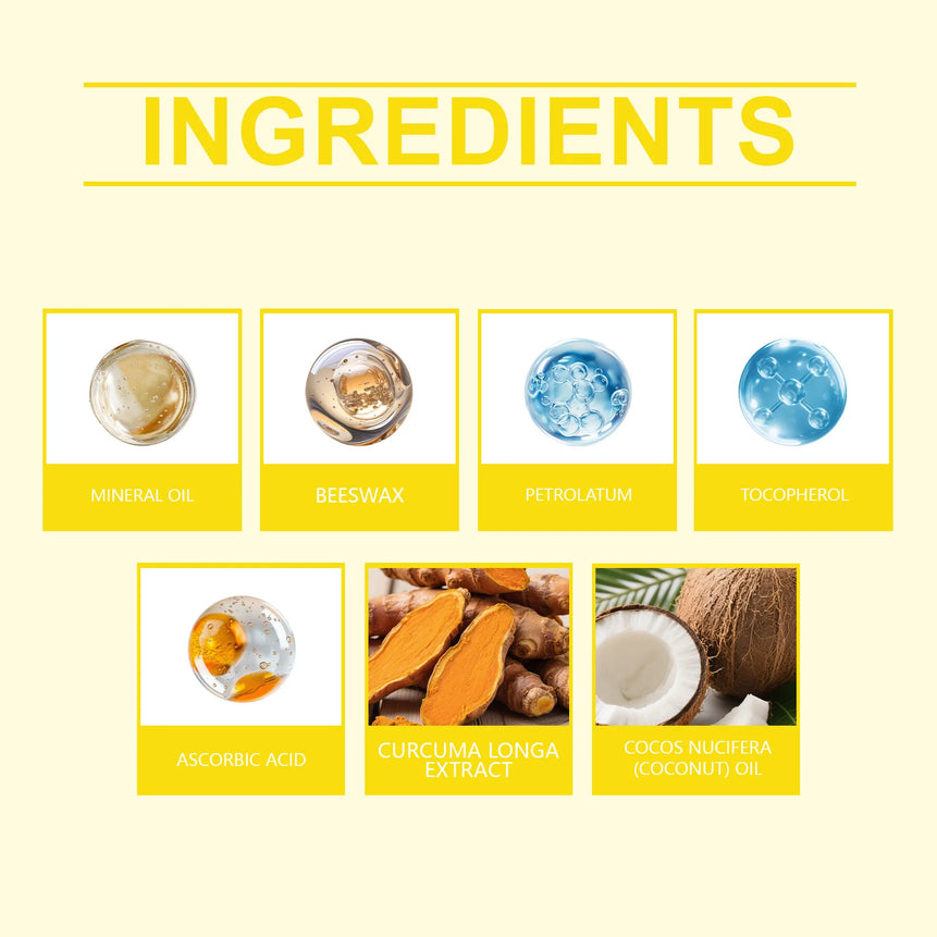 HOYGI Turmeric Lip Scrub Exfoliator Moisturizing Repair Lips Mask Softening Remove Dead Skin Coconut Oil Dry Lip Care Scrub Balm