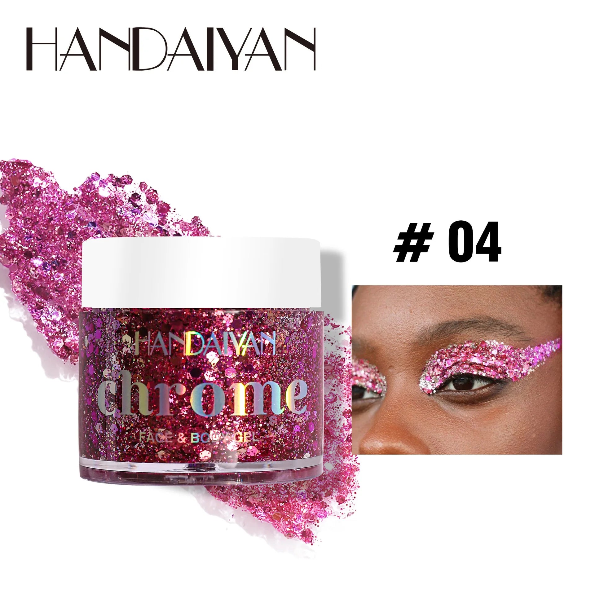 Chameleon Glitter Eyeshadow Club Body Glitter Stage Makeup Body Glitter Coral Gel Big glitter