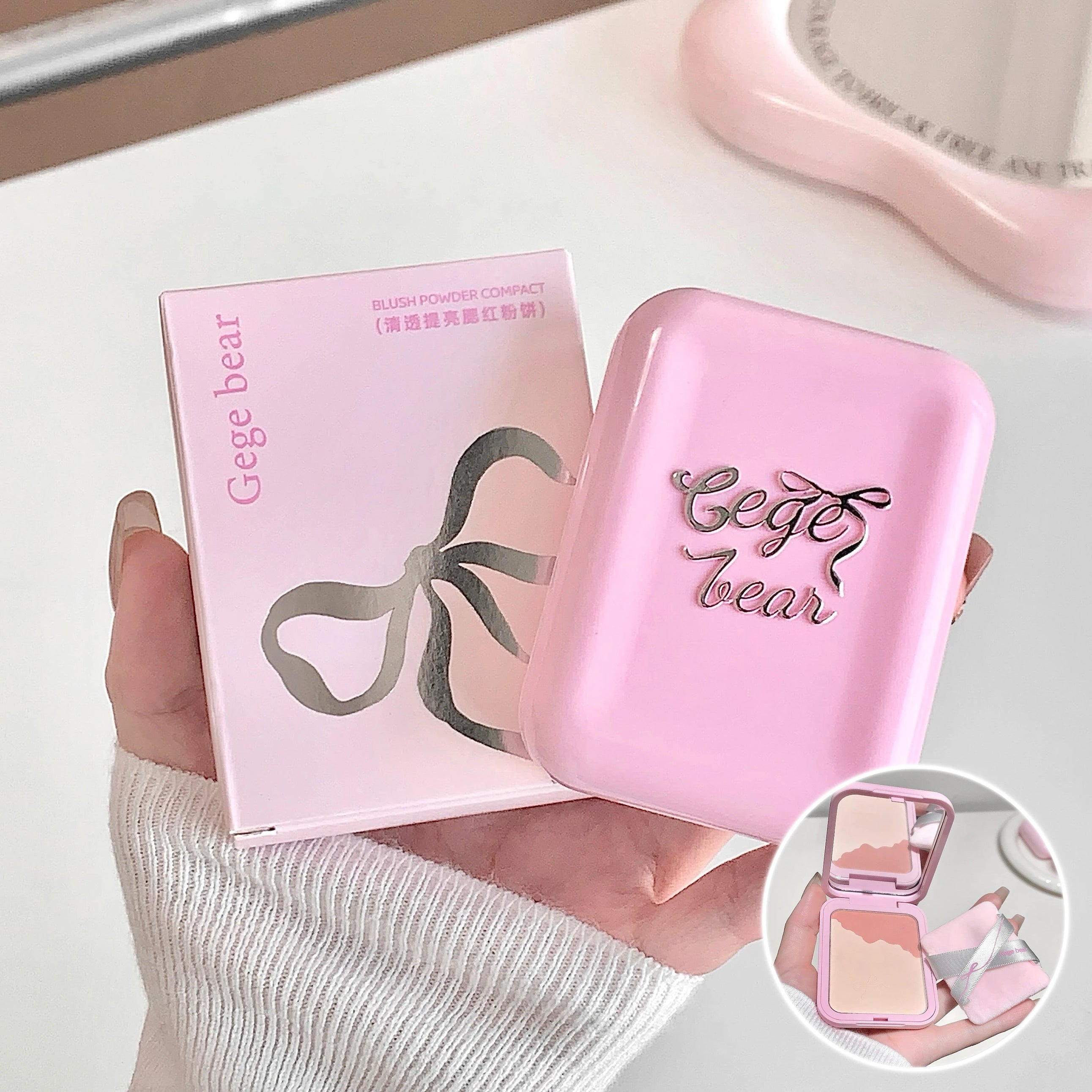 Milk Peach Pink Blush Palette Setting Powder Makeup Waterproof Oil Control Natural Matte Brighten Rouge Blusher Korean Makeup