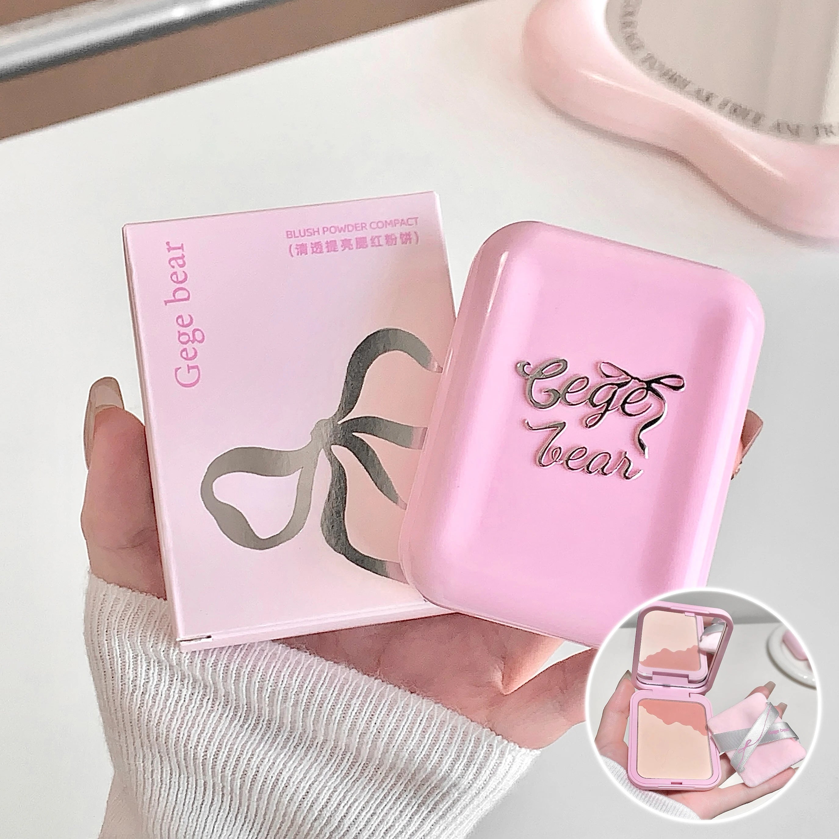 Milk Peach Pink Blush Palette Setting Powder Makeup Waterproof Oil Control Natural Matte Brighten Rouge Blusher Korean Makeup