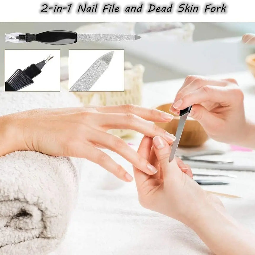 Pedicure Kit 8/10/23 in 1 Stainless Steel Professional Pedicure Tools Set Foot Rasp Peel Callus Dead Skin Remover