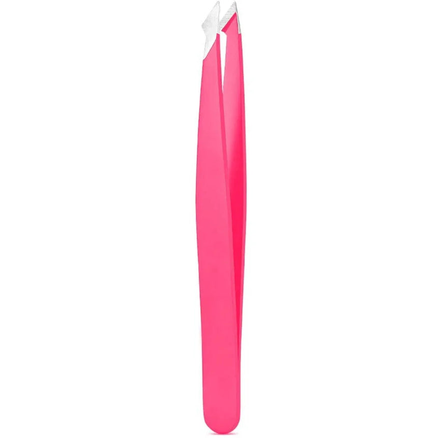 Stainless Steel Black Eyebrow Tweezer with Slant and Flat Point Beauty Tools for Eyelash Tweezer & Ingrown Hair Removal
