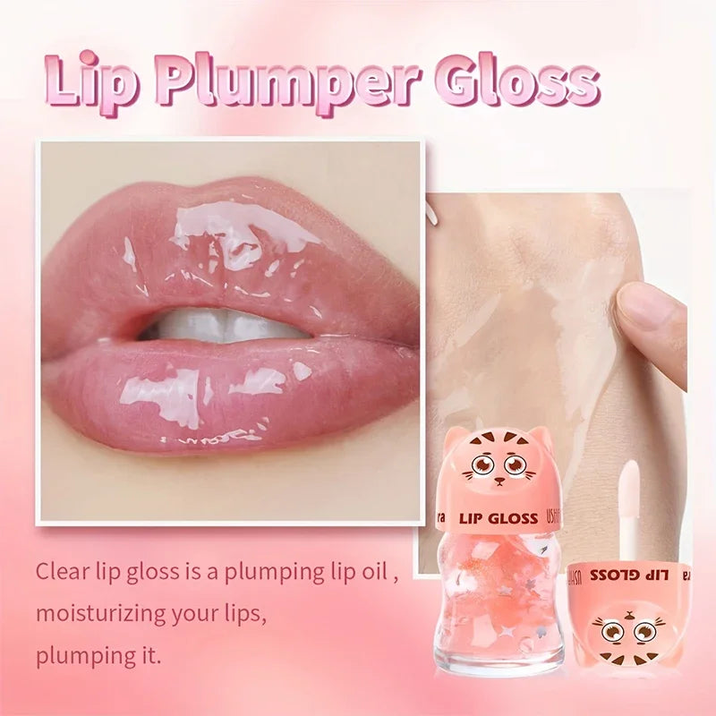 Hydrating Lip Gloss Plumper With Long Lasting Moisturize Effect High Shine Clear Lip Oil Liquid Balm Plumping
