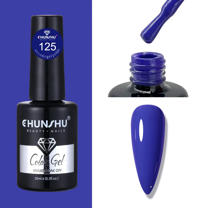 CHUNSHU 10ml Gel Nail Polish Soak Off Semi-Permanent Varnish Professional Salon UV LED Nails Art Gel No Smell All Seasons Colors