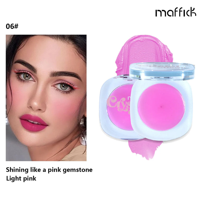 Temperature-Activated Blush - Crystal Clear to Color Shift, Natural Nude Glow & Gradient Effect, Long-Lasting & Waterproof Cream