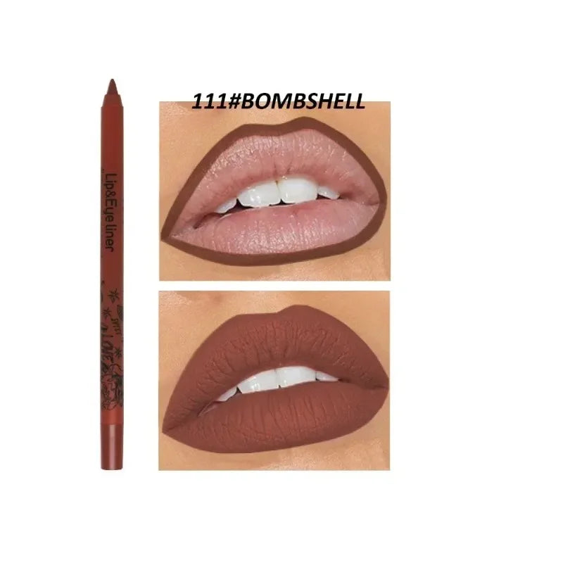 20 Color Matte Lip Liner Outline Lipstick Pen Long-lasting Waterproof Lip Tint Pencil Makeup Lip Contouring Pen Woman Cosmetic