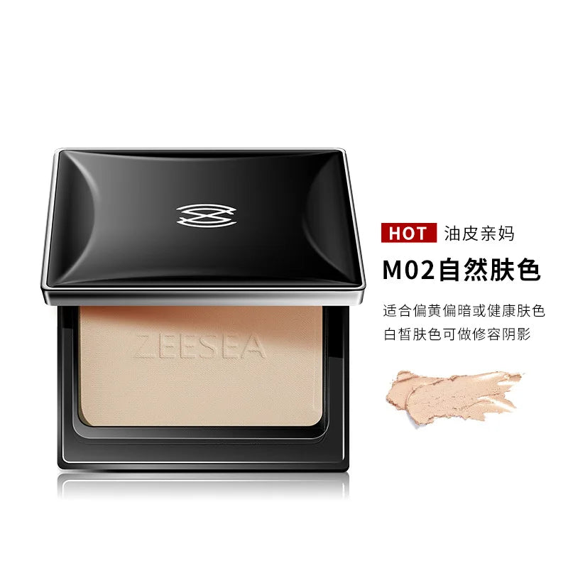 ZEESEA Compact Foundation Powder Natural Light Coverage Matte Soft Waterproof Oil Control Powder
