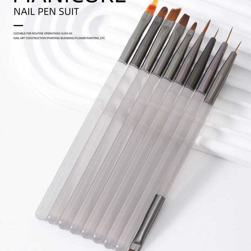 Nail Art Brushes Set, 14pcs Nail Design Painting Brushes, Professional Nail Art Design Brushes, Nail Fine Liner Brushes
