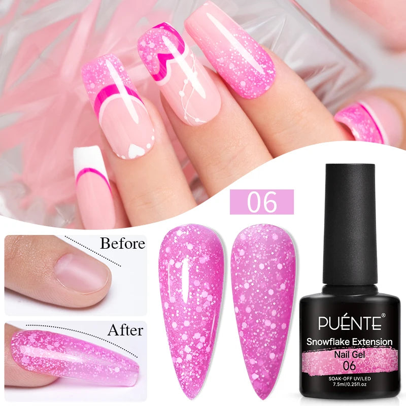 8ML Christmas Sparkling Reflective Diamond Glitter Liner Gel Nail Polish Soak Off UV Semi-Permanent Nail Art Varnish Manicure