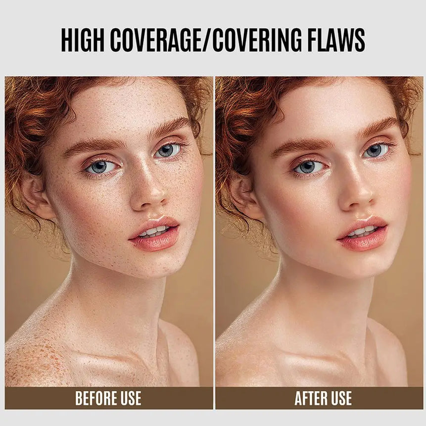 LOOKAVE Liquid Foundation | Long-Lasting, Full Coverage, Matte Finish, Moisturizing Liquid Base, Conceals Imperfections, Smooth Natural Makeup